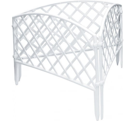 Изображение товара Декоративный заборчик Поли Сад №6 Плетенка белый, 24 см/3.2 м 14669