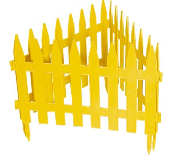 Изображение товара Декоративный заборчик Поли Сад №2 Палисадник 28 см/3 м, желтый 14658