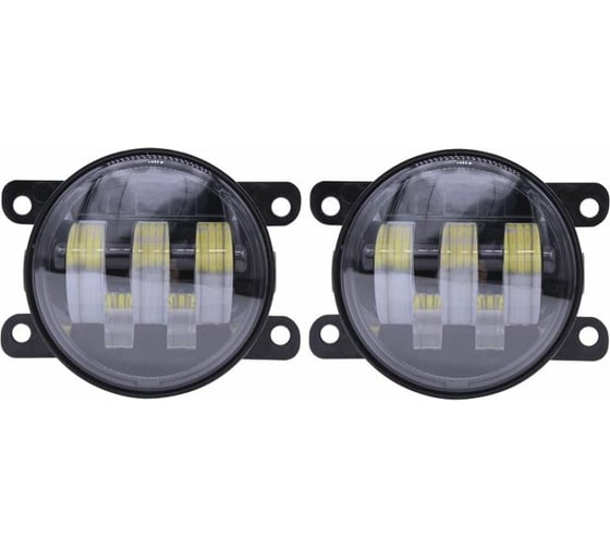 Изображение товара Светодиодная фара AIRLINE с регулируемой световой границей, 45 Вт, белый/желтый, D-90 мм, комплект 2 шт. ALED079