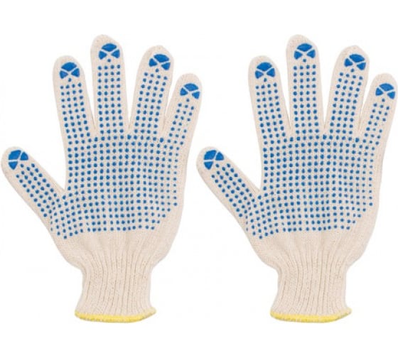 Изображение товара Перчатки вязаные 2-х сторонние (4 нити; размер 20) РОС Люкс 12493