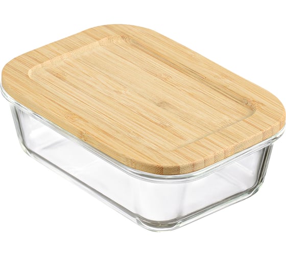 Изображение товара Контейнер для запекания и хранения Smart Solutions с крышкой из бамбука, 370 мл LBA370RC
