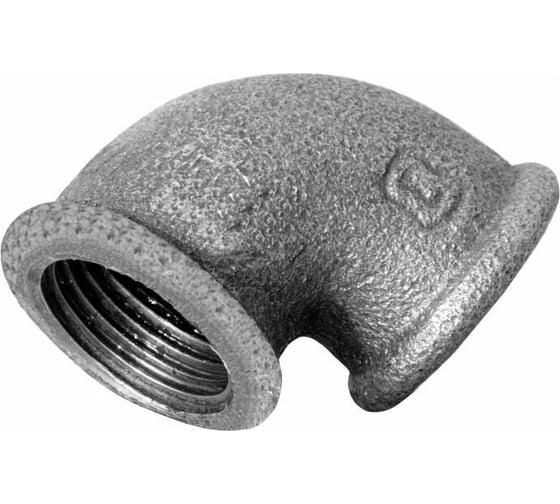 Изображение товара Угольник СВК чугунный резьбовой, оцинкованная, внутр. резьба, 90 градусов, ДУ 20мм, 3/4'' SVK-CIEF20z Н0000012886