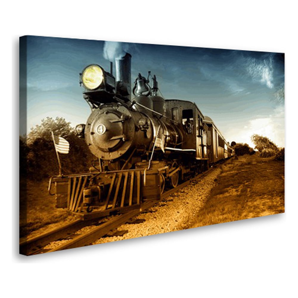 Постер Студия фотообоев железная дорога путешествие на море поезд на батарейках 92 элемента