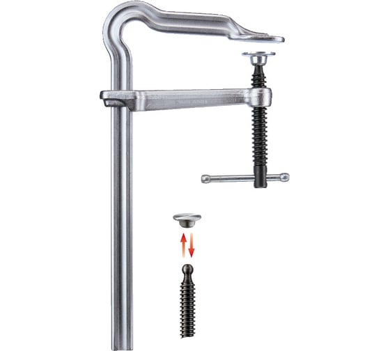 Изображение товара Струбцина BESSEY OMEGA цельнометаллическая 500/120, 5 кН, Т-ручка BE-GM50ZK