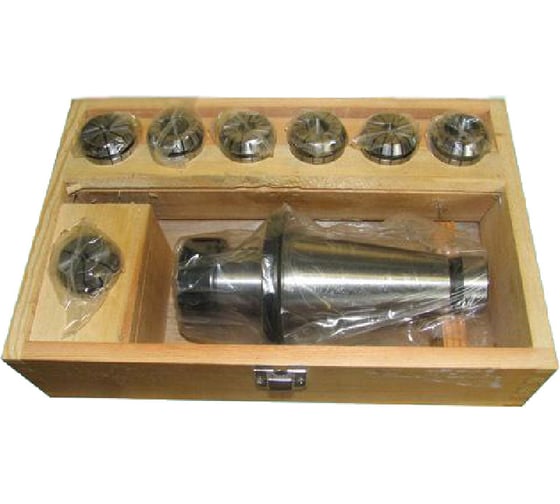 Изображение товара Патрон цанговый с хвостовиком 7:24-30 исп.1 М12x1.75 мм, с набором цанг ER25 из 7 шт 6-16 мм ГОСТ 25827-93 CNIC 31232