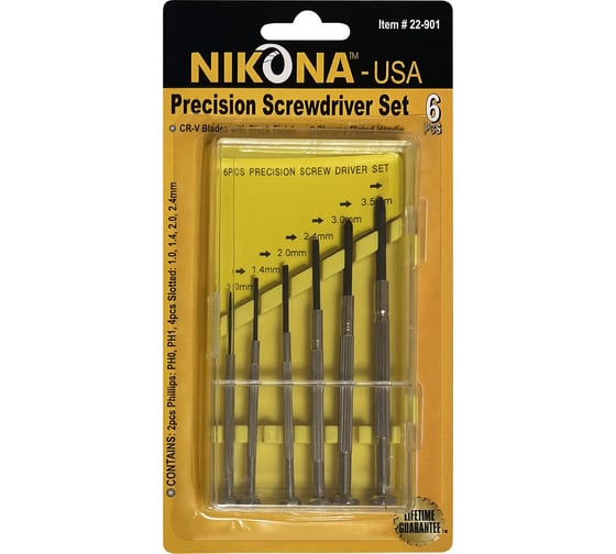 Изображение товара Набор микроотверток NIKONA 6 шт. 22-901