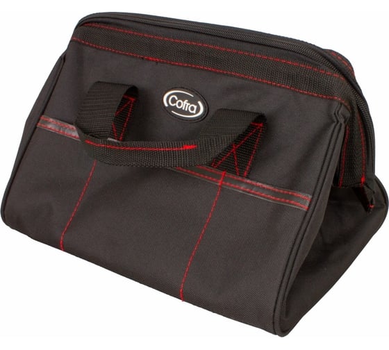 Изображение товара Сумка для инструментов COFRA с мягким дном, пласт. фурнитура, 310x220x220 мм, цвет красный/черный TC-4212WR
