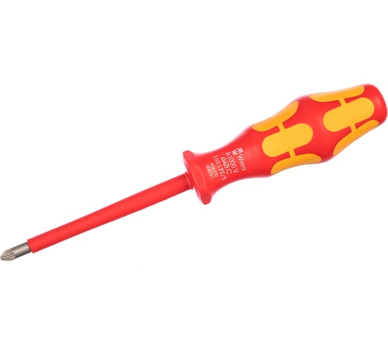 Изображение товара Отвертка диэлектрическая WERA 165i PZ/S 2/100мм WE-006191