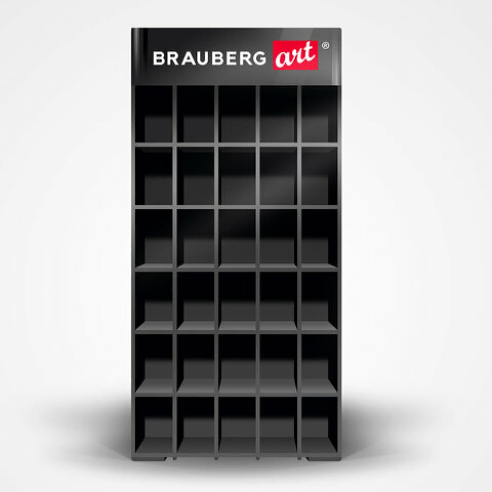 Настольный дисплей BRAUBERG дисплей настольный brauberg art для размещения маркеров для скетчинга 63 ячейки 378 маркеров