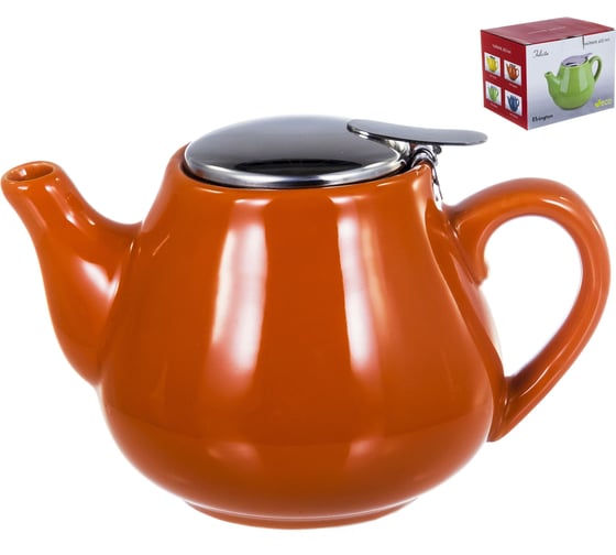 Изображение товара Чайник Elrington ГЛАЗУРЬ 600 мл, с фильтром, подарочная упаковка 109-06042