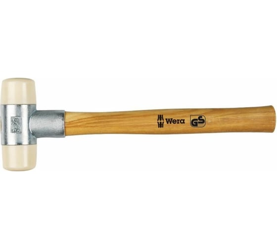 Изображение товара Киянка WERA 101 со сменными бойками из нейлона, диаметр 61 мм, длина 380 мм, боёк сверхтвёрдый WE-000335