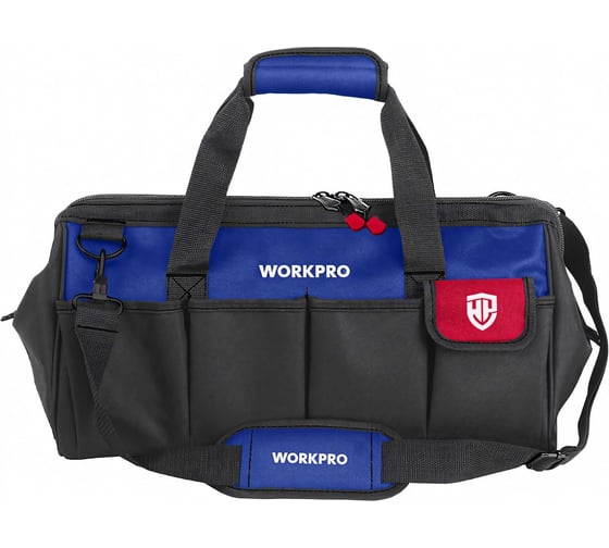 Изображение товара Сумка для инструмента WORKPRO 600D WP281005 460x215x245мм, с широким горлом, на молнии 18" WP281005
