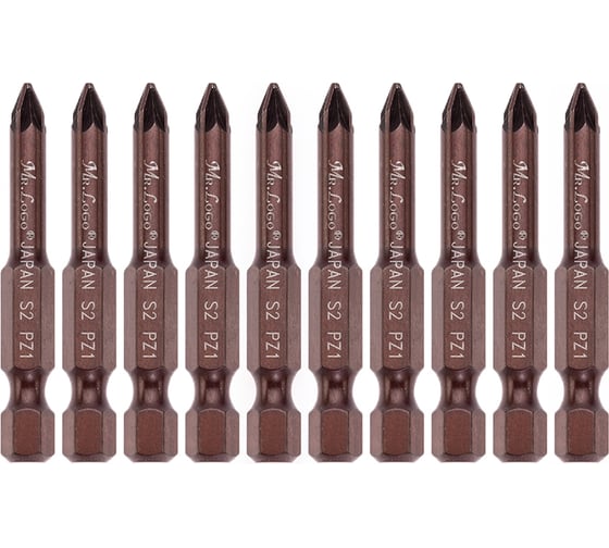 Изображение товара Бита PZ1, 50 мм, сталь - S2, 10 шт Mr. Logo A050PZ1-10