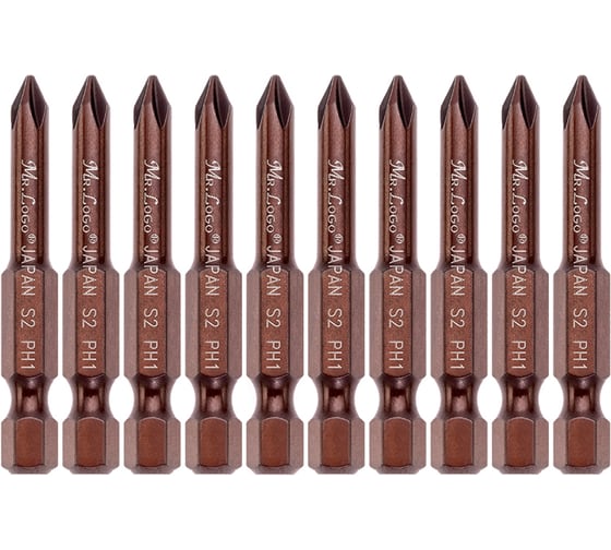 Изображение товара Бита PH1, 50 мм, сталь - S2, 10 шт Mr. Logo A050P1-10