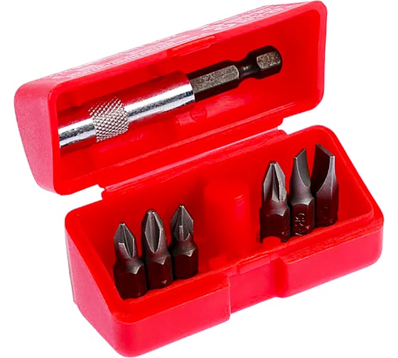 Изображение товара Набор насадок-бит CR-V 7 предметов (red) Mr. Logo SD-801B-AJ