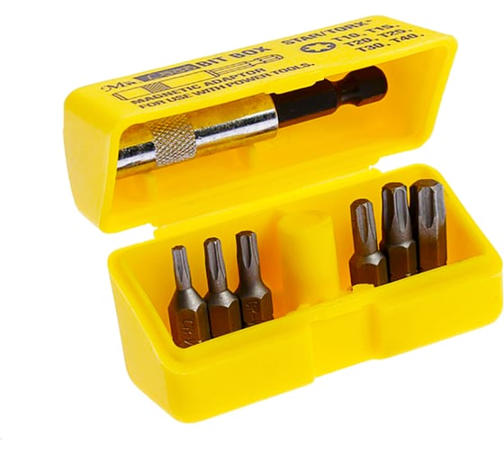 Изображение товара Набор насадок-бит CR-V 7 предметов (yellow) Mr. Logo SD-801B-AT