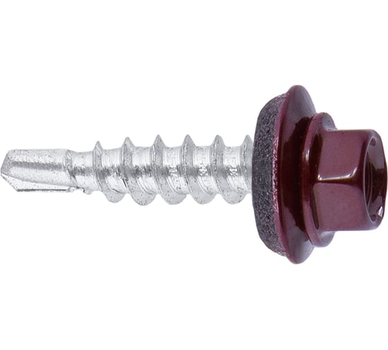 Изображение товара Кровельный саморез Госкреп 4,8x28 RAL 3005, красное вино, 60 шт., пл. конт. 280 мл 2-0017260