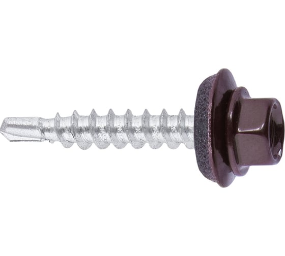 Изображение товара Кровельный саморез Госкреп 5,5x19 RAL 8017, коричневый шоколад, 60 шт., пл. конт. 280 мл 2-0018281