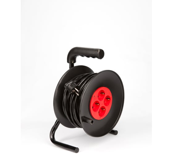 Изображение товара Удлинитель на катушке МПП УДЛИНИТЕЛЬ У1С-4-50 4 розетки, с заземлением ПВС 3х1,0, 50 м ЕС-50-008 999000000001204