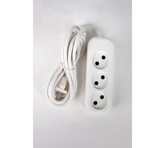 Изображение товара Удлинитель МПП УДЛИНИТЕЛЬ У-3-1,5 ПВС 2х1,0, 3 гнезда, 1,5 метра, без заземления 999000000000102