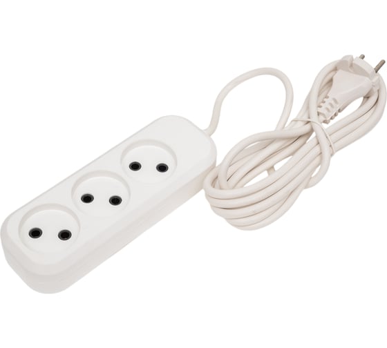 Изображение товара Удлинитель МПП УДЛИНИТЕЛЬ У-3-3 ПВС 2х1,0, 3 гнезда, 3 метра, без заземления 999000000000101