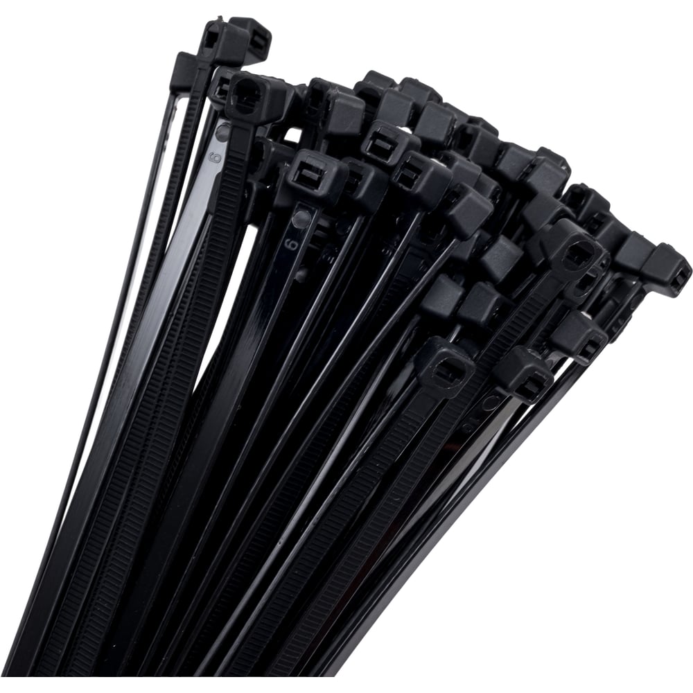 Изображение товара Пластмассовый хомут BTI черный 500 мм 4.8 мм 100 шт