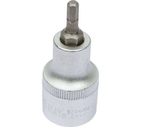 Изображение товара Головка торцевая с шестигранной вставкой "HEX" (1/2"DR; 4 мм; 55 мм) Jonnesway S09H404