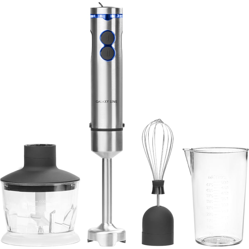 Изображение товара Блендерный набор Galaxy GL 2128 мощностью 800 Вт с насадками для пюрирования и шинкования