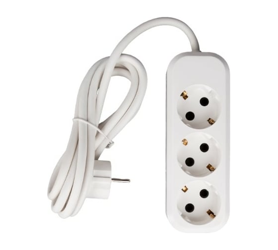 Изображение товара Удлинитель МПП УДЛИНИТЕЛЬ У1-3-2 ПВС 3х1,0, 3 гнезда, 2 метра, с заземлением 999000000000201