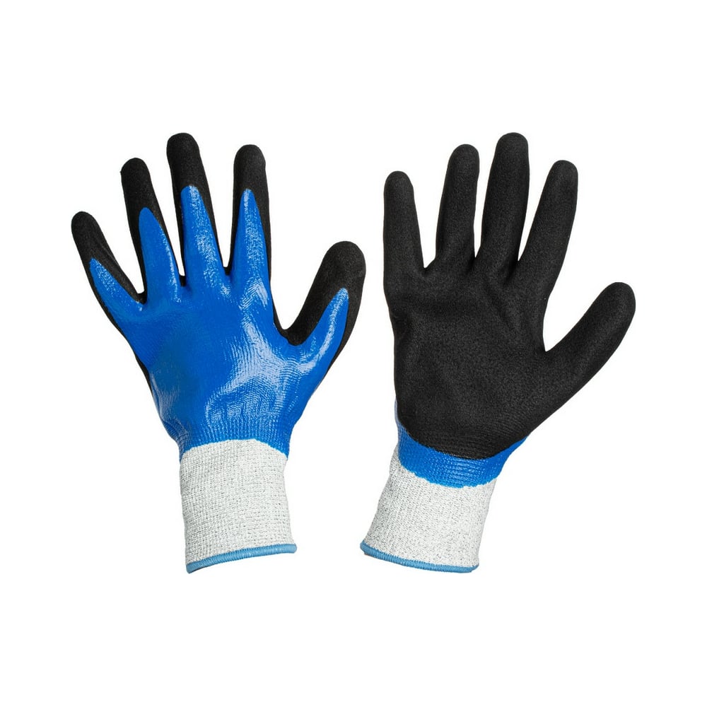 Перчатки для защиты от порезов ООО Комус, размер XL, цвет синий/черный