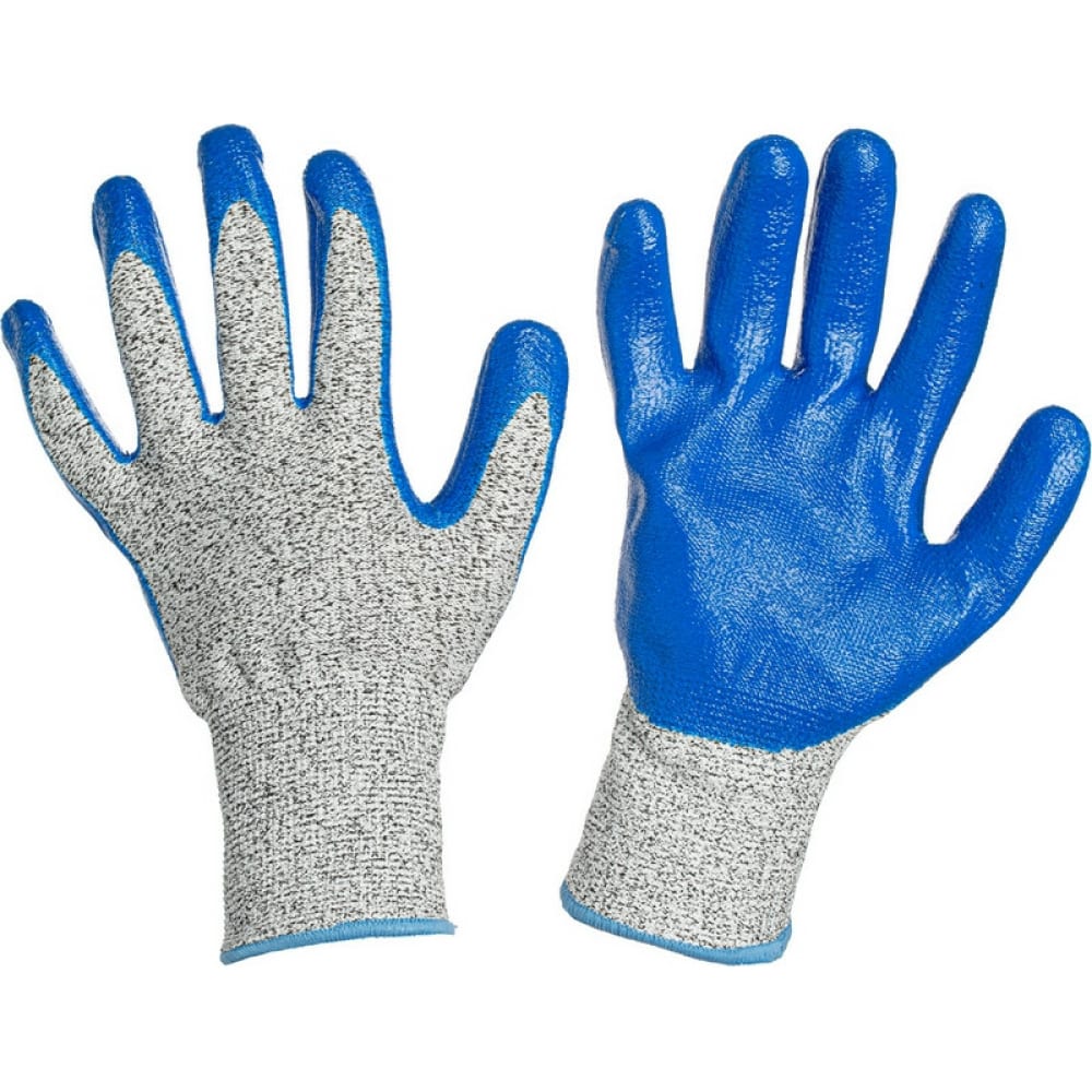 Перчатки для защиты от порезов ООО Комус, цвет серый/синий, размер XL