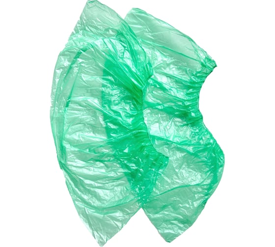 Изображение товара Детские бахилы ООО Комус Экстра У, зеленые, 50 пар 1621722