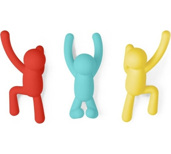 Изображение товара Набор крючков Umbra Buddy, разноцветный, 3 шт. 318165-022