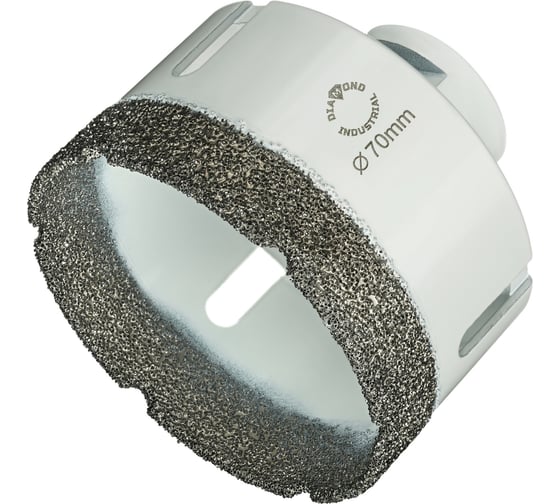 Изображение товара Коронка алмазная по керамограниту 70 мм, M14 на УШМ Diamond Industrial DIDKVP70M14