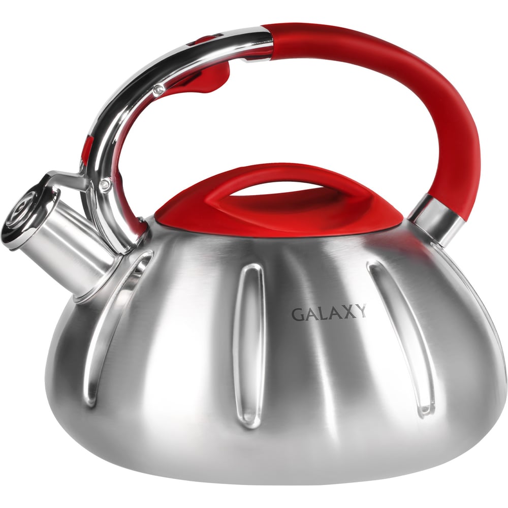 Изображение товара Чайник Galaxy LINE GL 9208 3 л нержавеющая сталь с свистком для индукционных и газовых плит