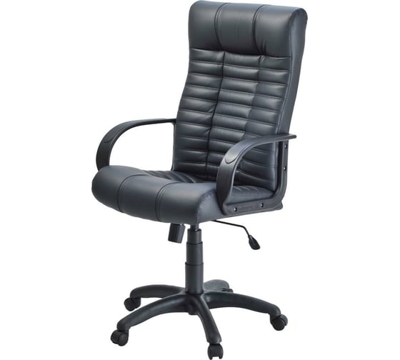 Изображение товара Кресло Фабрикант Атлант PL-1 Кожа иск. DO №350 черный ТГ PL 680 PL-1 ролик ст. 4610018461630