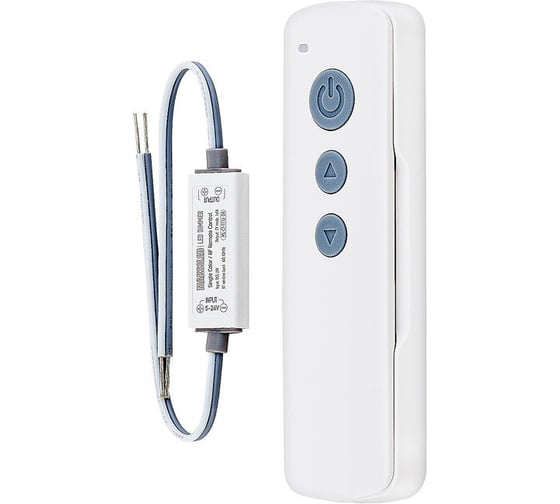 Изображение товара Контроллер (диммер) MAKSILED 5-24В, 25/60/120Вт, 1 канал х 5А, IP40, пульт, 50x15x7мм ML-CT-T112-SH