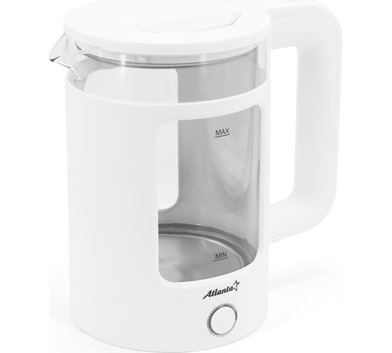 Изображение товара Электрический стеклянный чайник Atlanta ATH-2474 white