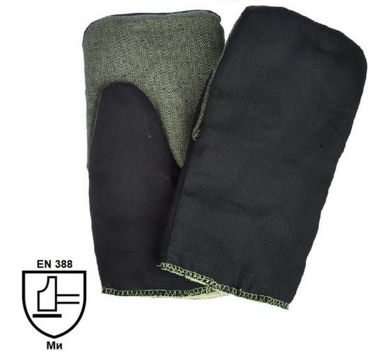 Изображение товара Рабочие рукавицы ООО Комус хлопок, брезентовый наладонник, огнеупорная пропитка, 220 гкв.м, 5пар 1193948