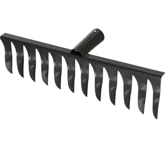 Изображение товара Прямые грабли с витыми зубьями Комус металл, 34 см, без черенка 160534