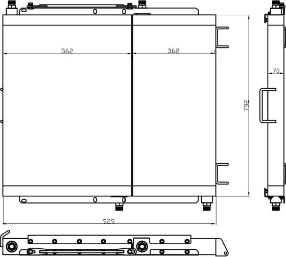 Изображение товара Радиатор масляный для трактора К-744Р4/К-9000 "Кировец" с двигателем MB OM460LA/OM1300 LUZAR LOC 0607