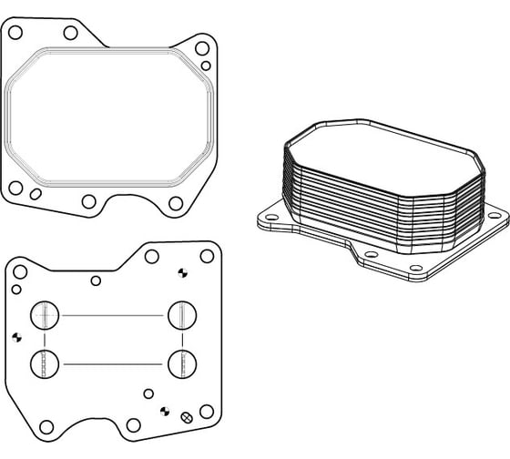 Изображение товара Радиатор масляный для автомобилей Transit //Ducato /Boxer /Jumper 2.2TD LUZAR LOc 1001
