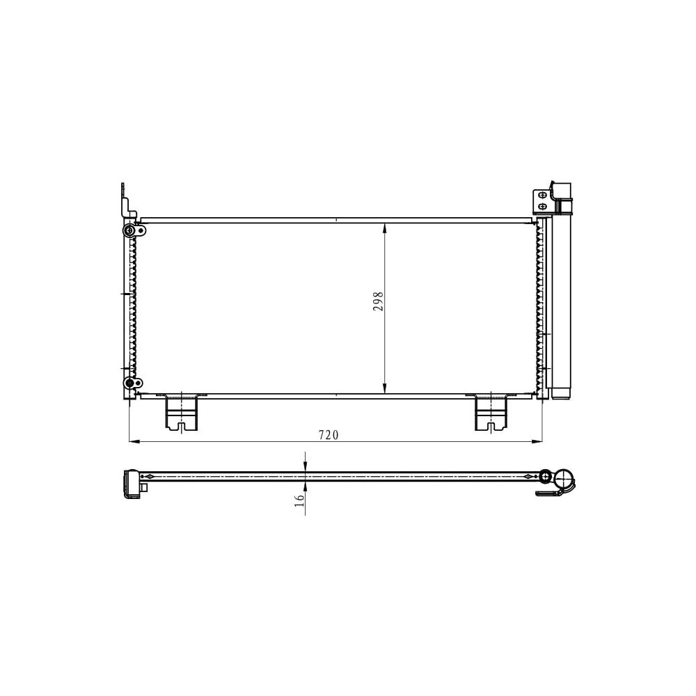 Изображение товара Радиатор кондиционера для Lexus RX 450h LUZAR LRAC 1945 алюминий