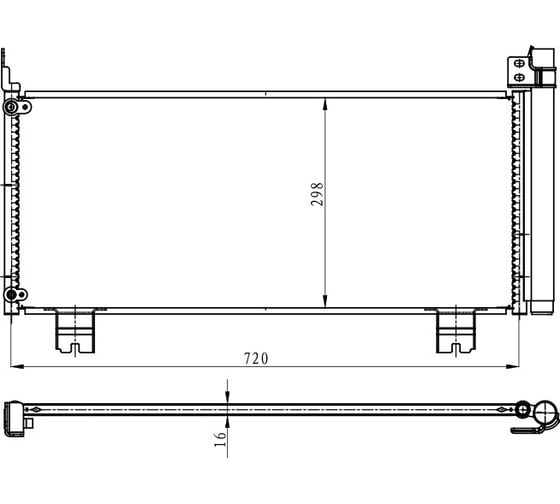 Изображение товара Радиатор кондиционера для автомобилей Lexus RX 450h LUZAR LRAC 1945