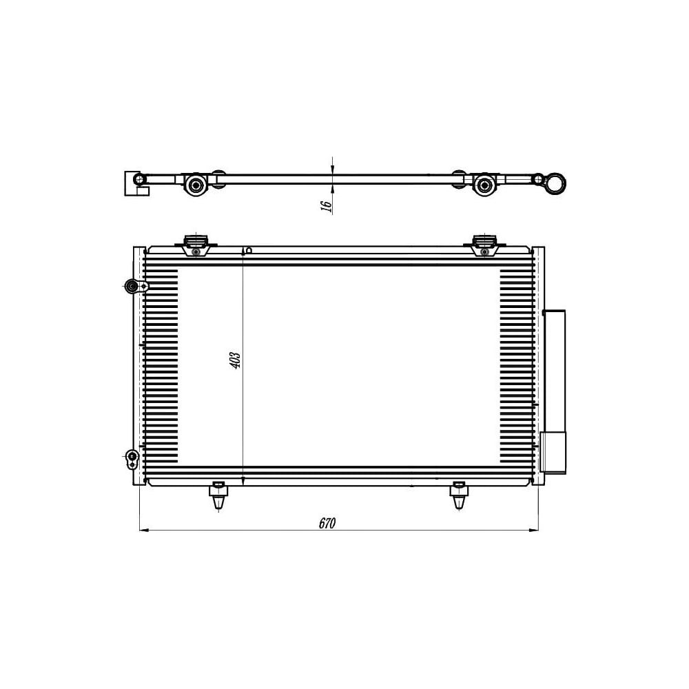 Изображение товара Радиатор кондиционера для Lifan X50 LUZAR LRAC 3020 алюминий