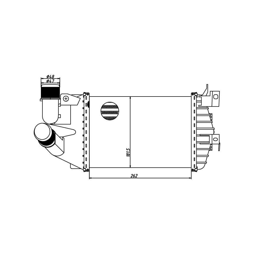 Изображение товара Онновый радиатор интеркулера для Opel Astra H и Zafira B Luzar LRIC 2144