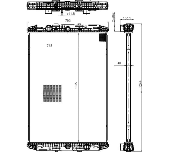 Изображение товара Радиатор охлаждения для автомобилей DAF XF 95 / LUZAR LRc 2806
