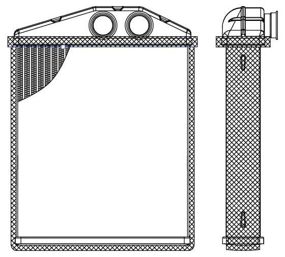 Изображение товара Радиатор отопителя для автомобилей Opel Vectra C /Saab 9-3 /Cadillac BLS LUZAR LRh 2144