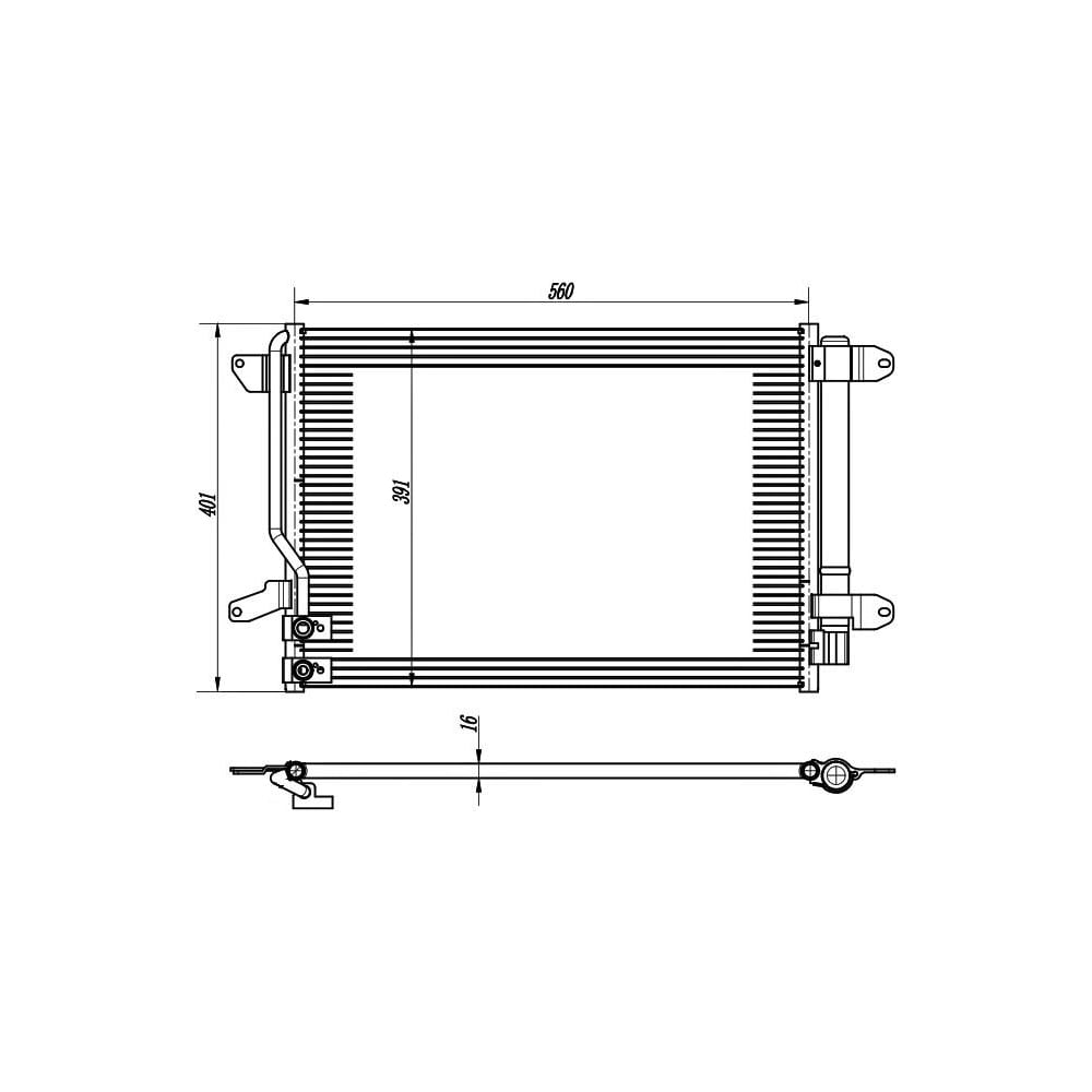 Изображение товара Радиатор кондиционера для Volkswagen Jetta LUZAR LRAC 1803 алюминий