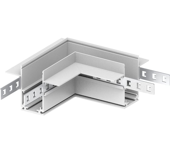 Изображение товара Угловой соединитель для низковольтного встраиваемого шинопровода FERON белый, LD2004, 41981